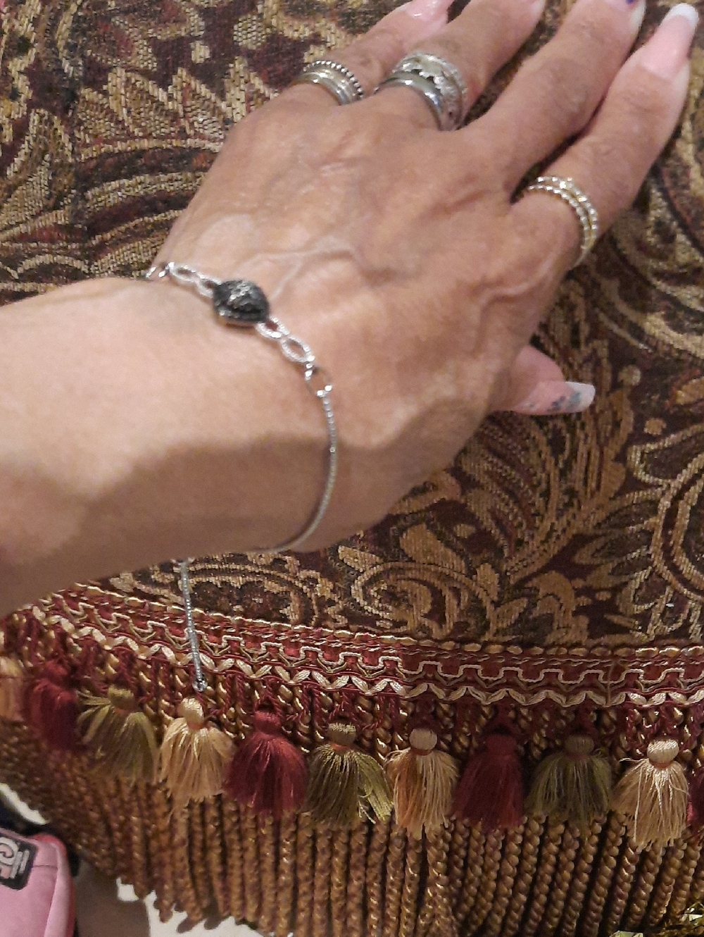 New Genuine BLUE 💎 Diamond adjustable BOLO BRACELET solid STERLING SILVER